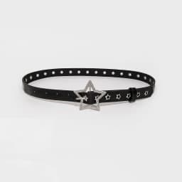 Punk Pentagram Rivet Belts For Men Women Star Eyelet Grommet Waist Strap Adjustable Waist Belt Double Pin Buckle Y2k Style Belts