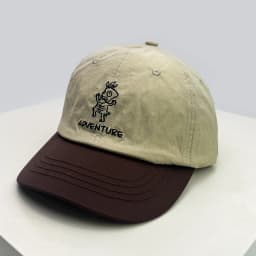 New Unisex Cartoon Color Block Letter Embroidery Baseball Hats Breathable Short Eave Sunshade Peaked Caps Versatile Quick Drying