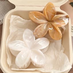 2Pcs Hawaiian Marble Vein Flower Hair Claw Clips for Women Girls Holiday Gifts for Thin Hair Cute Beach Hair Accessories