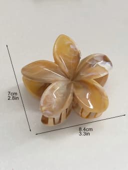 2Pcs Hawaiian Marble Vein Flower Hair Claw Clips for Women Girls Holiday Gifts for Thin Hair Cute Beach Hair Accessories