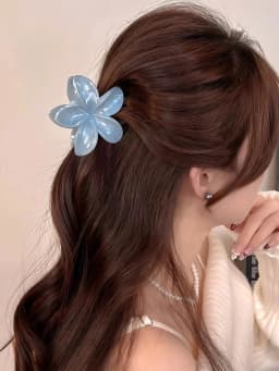 2Pcs Hawaiian Marble Vein Flower Hair Claw Clips for Women Girls Holiday Gifts for Thin Hair Cute Beach Hair Accessories
