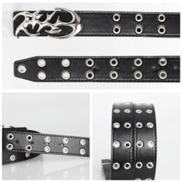 New Fashion Luxury Men's Belt Classic Special Shaped Hollow Buckle Belt Black Casual Designer Women's Belt-Pair with Jeans,Dress