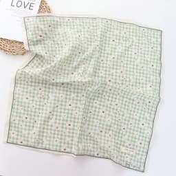 2025 Korean Style All-Matching Floral Square Scarf Cotton Small Scarf Retro Women's Thin Fresh Decoration Silk Scarf Headband