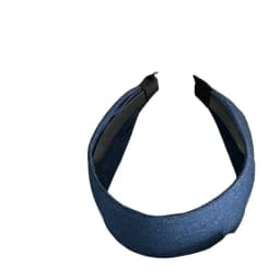 Fashion Personality Denim Blue Widened Fabric Headband Korean Version New Street With Pressure Hair Headband Face Wash Hairhoop