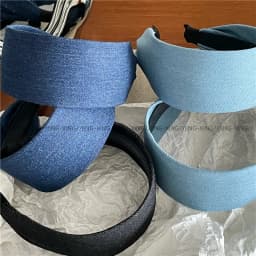 Fashion Personality Denim Blue Widened Fabric Headband Korean Version New Street With Pressure Hair Headband Face Wash Hairhoop