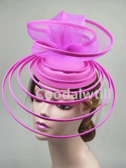 Church Fascinator Hat Wedding Mesh Headpiece Women Party Banquet Chapeau Cap Headband Ladies Party Tea Royal Ascot Pillbox Caps