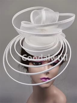 Church Fascinator Hat Wedding Mesh Headpiece Women Party Banquet Chapeau Cap Headband Ladies Party Tea Royal Ascot Pillbox Caps