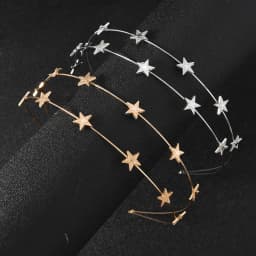 The fashion star five-pointed star double-layer hairband is beautiful and versatile for women, making it perfect for daily gath