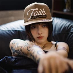 Maden Hip-Hop Embroidered Letter Baseball Cap Unisex Round Top Flat Brim Hat Casual Sun Hat for Streetwear and Vintage Style