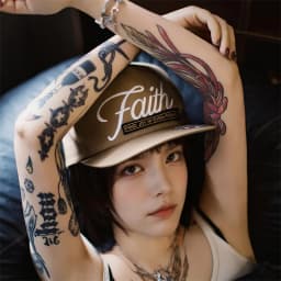 Maden Hip-Hop Embroidered Letter Baseball Cap Unisex Round Top Flat Brim Hat Casual Sun Hat for Streetwear and Vintage Style