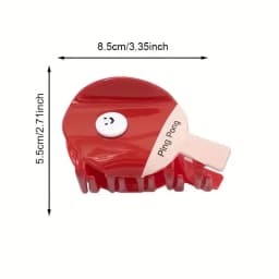1pc sporty ping pong paddle shark clip hair grab clip cartoon ponytail clip girl hairpin headpiece