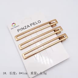 3Pcs/set Korean Metal Hairpins for Women Simple Hollow Out Bangs Side Clips Gold Color Hairgrip Broken Hair Accessories Headwear