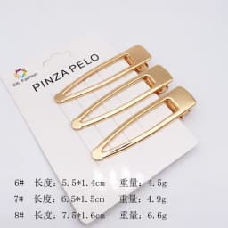 3Pcs/set Korean Metal Hairpins for Women Simple Hollow Out Bangs Side Clips Gold Color Hairgrip Broken Hair Accessories Headwear
