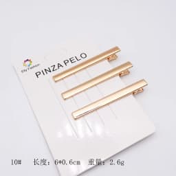 3Pcs/set Korean Metal Hairpins for Women Simple Hollow Out Bangs Side Clips Gold Color Hairgrip Broken Hair Accessories Headwear