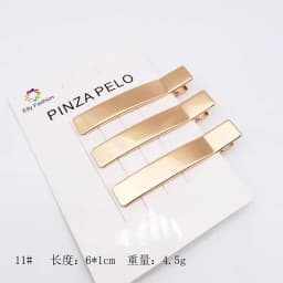 3Pcs/set Korean Metal Hairpins for Women Simple Hollow Out Bangs Side Clips Gold Color Hairgrip Broken Hair Accessories Headwear