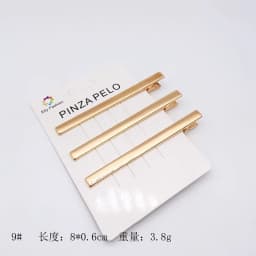 3Pcs/set Korean Metal Hairpins for Women Simple Hollow Out Bangs Side Clips Gold Color Hairgrip Broken Hair Accessories Headwear