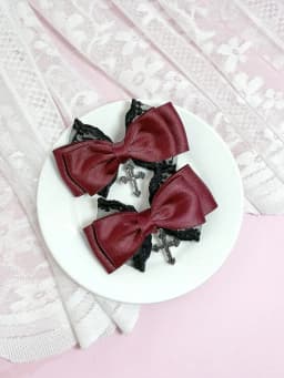 2pcs/set Dark Gothic style women's hair accessory hair clip