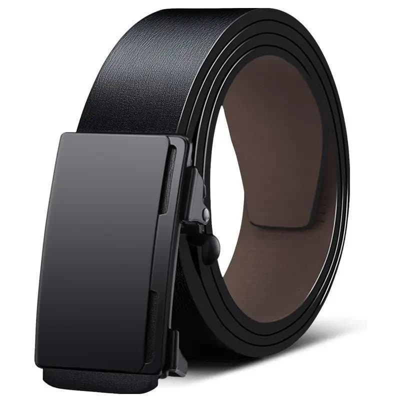 New Genuine Men's PU Belt Luxury Brand Automatic Buckle Soft Belt Work Pants Denim Belt Business Fashion