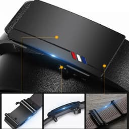 New Genuine Men's PU Belt Luxury Brand Automatic Buckle Soft Belt Work Pants Denim Belt Business Fashion