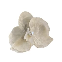 Cloth Butterfly Flower Hair Clip Pearl Korean Style Orchid Flower Hairpin Seaside Vacation Headwear Headdress Girl Hair Clip