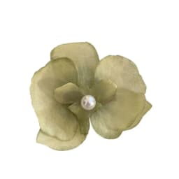 Cloth Butterfly Flower Hair Clip Pearl Korean Style Orchid Flower Hairpin Seaside Vacation Headwear Headdress Girl Hair Clip
