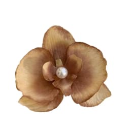 Cloth Butterfly Flower Hair Clip Pearl Korean Style Orchid Flower Hairpin Seaside Vacation Headwear Headdress Girl Hair Clip