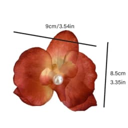 Cloth Butterfly Flower Hair Clip Pearl Korean Style Orchid Flower Hairpin Seaside Vacation Headwear Headdress Girl Hair Clip