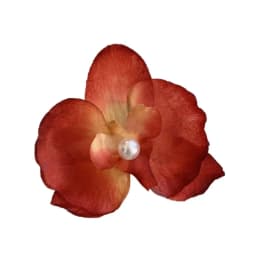 Cloth Butterfly Flower Hair Clip Pearl Korean Style Orchid Flower Hairpin Seaside Vacation Headwear Headdress Girl Hair Clip