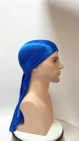 3PCS/LOT Men's Silky Durag Shower Cap Bandana Satin Du Rag Doo Rag Outdoor Travel Street Long Tail Wave Cap Bathroom Accessories