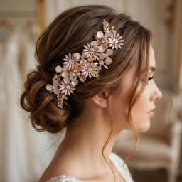 Luxury Metal Leaf Flower Hair Clip Elegant and Unique Women's Hair Jewelry Exquisite Alloy Hairpin Holiday Gift
