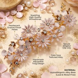 Luxury Metal Leaf Flower Hair Clip Elegant and Unique Women's Hair Jewelry Exquisite Alloy Hairpin Holiday Gift
