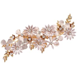 Luxury Metal Leaf Flower Hair Clip Elegant and Unique Women's Hair Jewelry Exquisite Alloy Hairpin Holiday Gift