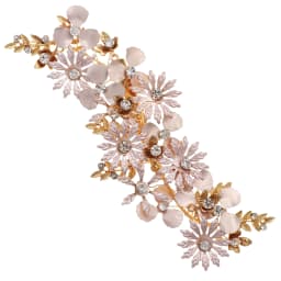 Luxury Metal Leaf Flower Hair Clip Elegant and Unique Women's Hair Jewelry Exquisite Alloy Hairpin Holiday Gift