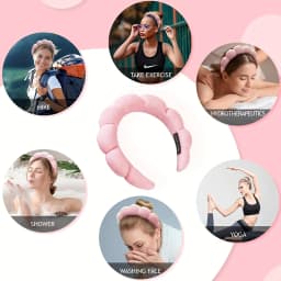 3PCS/SET Ladies Floral Headband Moisture-Proof Wristband SPA Face Wash Makeup Use Travel Holiday Ladies Gift