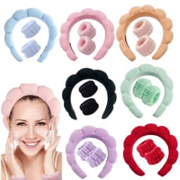 3PCS/SET Ladies Floral Headband Moisture-Proof Wristband SPA Face Wash Makeup Use Travel Holiday Ladies Gift