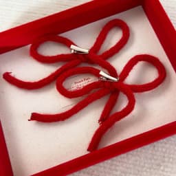 Red Bow Woolen Knitting Hair Clips Headband for Woman Girls Sweet HairPin Child Cute Barrettes Fashion New Year Hair Accessories
