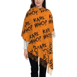 Custom Printed Karl Who Scarf Men Women Winter Warm Scarves Shawls Wraps