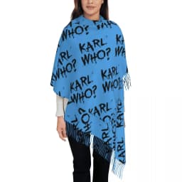 Custom Printed Karl Who Scarf Men Women Winter Warm Scarves Shawls Wraps
