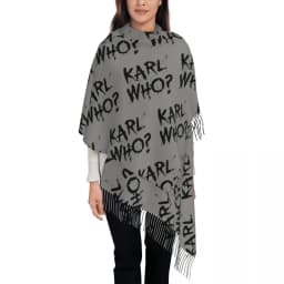 Custom Printed Karl Who Scarf Men Women Winter Warm Scarves Shawls Wraps