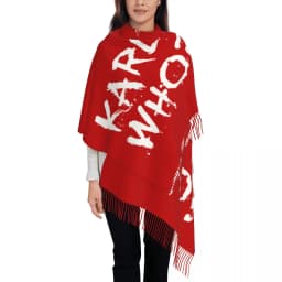 Custom Printed Karl Who Scarf Men Women Winter Warm Scarves Shawls Wraps
