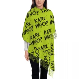Custom Printed Karl Who Scarf Men Women Winter Warm Scarves Shawls Wraps