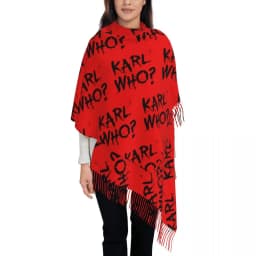 Custom Printed Karl Who Scarf Men Women Winter Warm Scarves Shawls Wraps