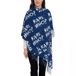 Custom Printed Karl Who Scarf Men Women Winter Warm Scarves Shawls Wraps