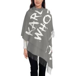 Custom Printed Karl Who Scarf Men Women Winter Warm Scarves Shawls Wraps