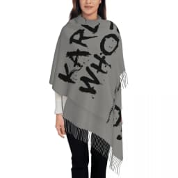 Custom Printed Karl Who Scarf Men Women Winter Warm Scarves Shawls Wraps
