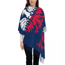 Custom Kingdom Of Poland Flag Tassel Scarf Women Winter Fall Warm Shawl Wrap Ladies Scarves