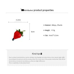 Fun Simulation Fruits Food Strawberry Cherry Grass Creative Design Bangs Duckbill Hair Clips Funny Cute Kawaii Head Accessories