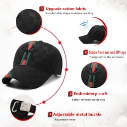 Unisex Letter Embroidery Hip-Hop Hats Outdoor Adjustable Casual Baseball Caps Sunscreen Hat