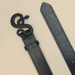 Black Casual Pu Women's Belt with High-End Feel, Matte Snake Buckle Fashion Belt, Dress, Jeans, Shirt Accessories