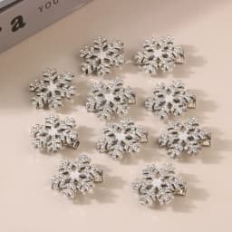 5/8/10/16 PCS. Super Flash High-grade Diamond-studded Christmas Snowflake Hairpins. Full of Diamonds. Metal Bangs Clips, Hairpin